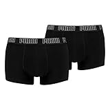 PUMA Herren Shortboxer Unterhosen Trunks 100000884 10er Pack, Wäschegröße:XL, Artikel:-001 Black