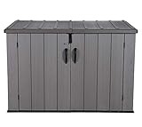 Lifetime Kunststoff Gerätebox Aufbewahrungsbox Mülltonnenbox grau 108x191x132 cm