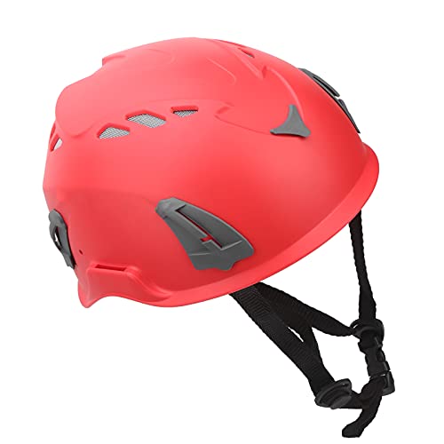 01 02 015 Kletterhelm, strapazierfähiger tragbarer PP+EPP Verstellbarer Helm sichere doppelte Lastreduzierung für Sportler für Herren zum Bergsteigen im Freien zum Klettern(rot)