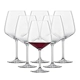 SCHOTT ZWIESEL Burgunder Rotweinglas Taste (6er-Set), bauchige Burgundergläser für Rotwein, spülmaschinenfeste Tritan®-Kristallgläser, Made in Germany (Art.-Nr. 115673)