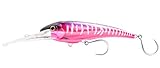 Nomad Design DTX Minnow mit patentiertem Autotune-System Distressed Baitfish Schwimmen, Hydroseed Bauchöse für schnelleres Trolling BKK Diablo 5X Singles 7/0 Haken 165 SNK 6-1/2, 9 m, Hot Pink Makrele