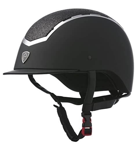 Equi-Theme/Equit'M Damen EQUITHÈME Insert Lamé Helmet Helm, tiefschwarz, Size: 58-60