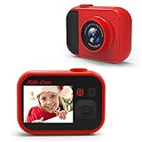 SLuB Kinder Spielzeug Kamera Kinder High Definition Digitalkamera Mini Selfie Kamera 2 Zoll IPS HD Bildschirm 32G TF Karte USB Aufladen Geeignet für Kinder (Rot)