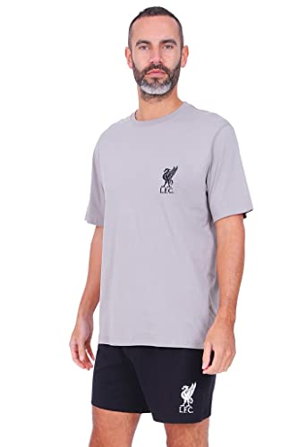 Offizieller Liverpool Football Club Herren-Schlafanzug aus Baumwolle, Grau / Schwarz, grau, XXL