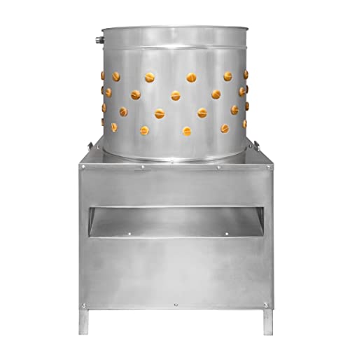 KuKoo Geflügelrupfmaschine Nassrupfmaschine Hühnerrupfmaschine Rupfmaschine aus Edelstahl mit 99 Rupffingern 56,5cm x 86,4cm x 56,5cm