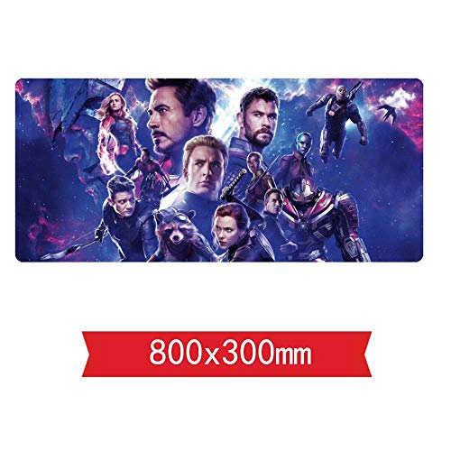IGIRC Mauspad,Boy's cool Avengers Film 800x300mm Extra Large Mouse Pad,Gaming Mousepad, Anti-Slip Natural Rubber Gaming Mouse Mat with 3mm Locking Edge, C