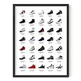 Haus and Hues Sneaker-Poster für Jungs – Michael Jordan Schuhe, Wandkunst, Schlafzimmer, Dope Poster, coole Wandkunst, 30.5 x 40.6 cm (ungerahmt)