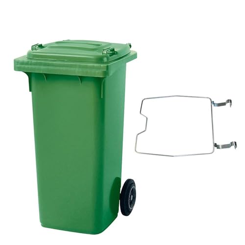 BRB Mülltonne MGB 120 Liter, mit Klemmring für Müllsäcke (grün)