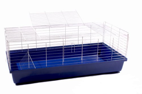 Hasenkäfig Kaninchenkäfig Meerschweinchenkäfig Kleintier Rabbit 1,20m blau