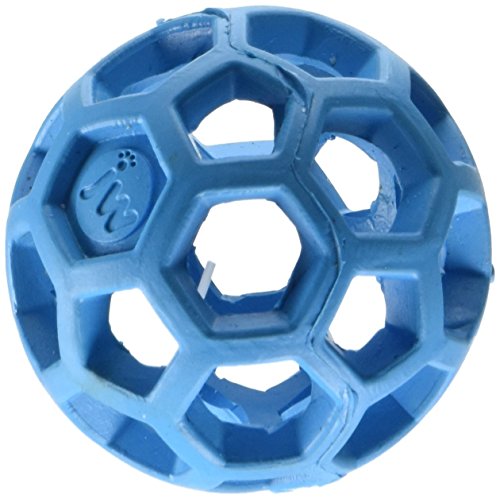 JW (3 Pack) Holee Roller Tough Natural Rubber Durable Dog Tug Treat Ball Mini