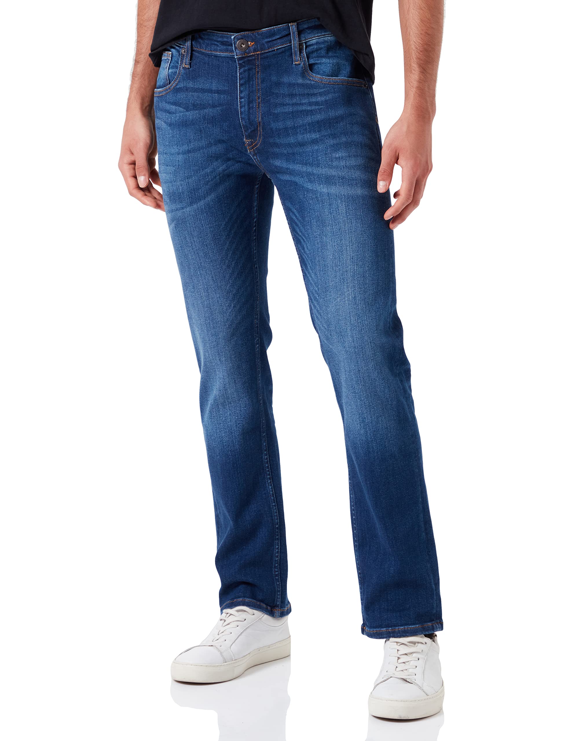 Cross Herren Damien Slim Jeans, Blau (Mid Blue Used 017), 42W / 34L