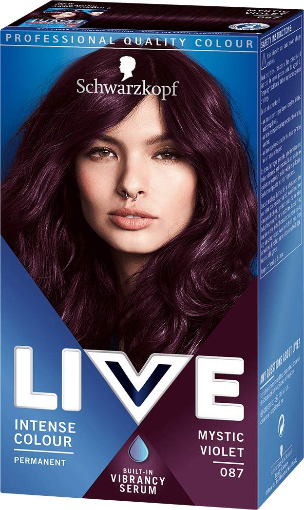 3 x Schwarzkopf Live Color XXL Colour Intense Permanent Coloration 87 Mystic Violet