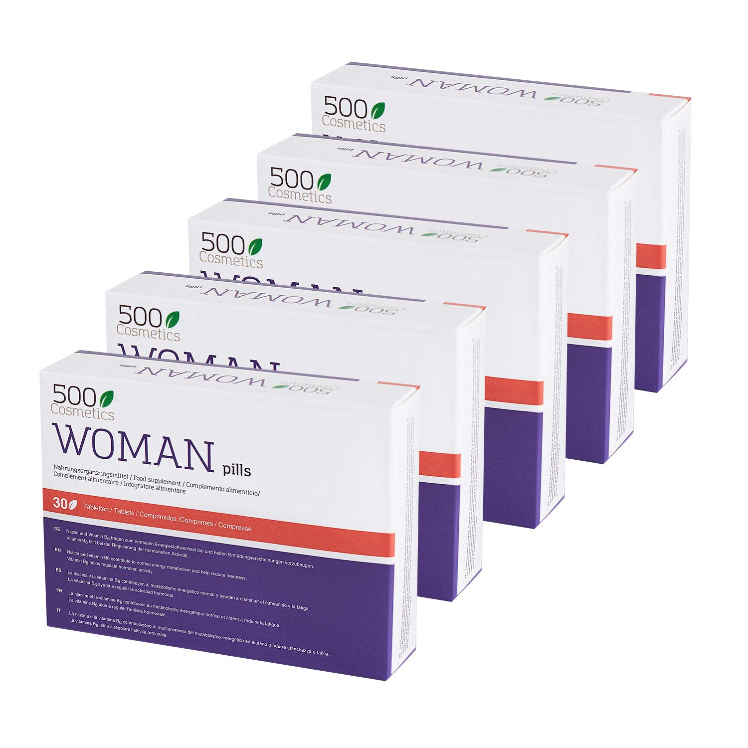 500Cosmetics Woman-Natürliche Tabletten zur Entlastung der Symptome der Menopause, hormonelle Regulation und Erhöhung der Libido – hergestellt und registriert in der EU (5)