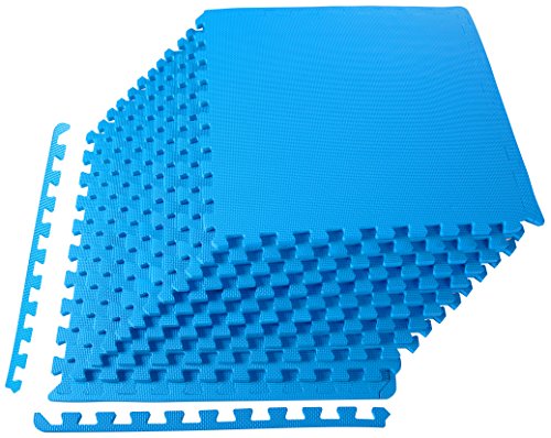 BalanceFrom Puzzlematte mit ineinandergreifenden EVA-Schaumstofffliesen, 1,27 cm dick, 1,27 m, Blau