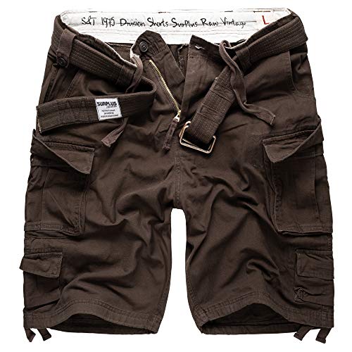 Surplus Division Herren Cargo Shorts, braun, S