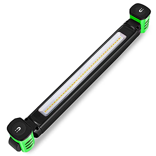 Greenidea LED Arbeitsleuchte,1000 Lumen Stablampe Motorhaubenleuchte Werkstattlampe Wiederaufladbare Inspektionsleuchten mit Magnet Basis & Haken,360°drehbar Multi Modi Helle Farbtemperatur
