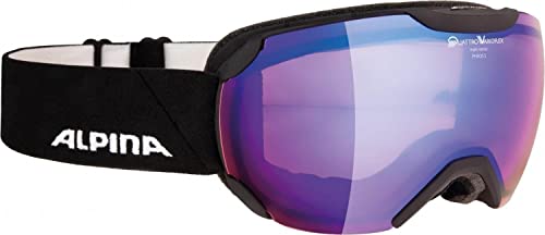 Alpina Erwachsene Skibrille Panoma S Magnetic Q plus S Black matt, One Size