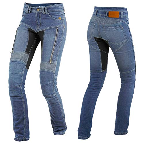 Trilobite Parado Dupont Kevlar Jeans Dames - Blau // Motorradjeans // inkl. Protektoren - Größe Inch 30 Länge 32