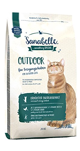 Sanabelle Outdoor | Katzentrockenfutter für ausgewachsene Katzen (ab dem 12. Monat) | besonders geeignet für Freigängerkatzen mit erhöhtem Bewegungsumfang | 2 kg