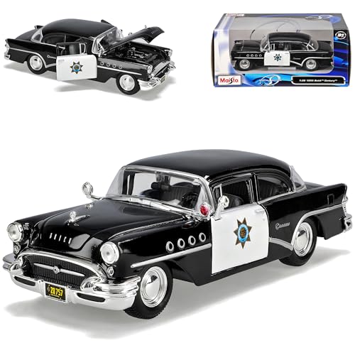 Maisto Buick Century 1955 Coupe California Highway Patrol Police 1/26 1/24 Modellauto Modell Auto