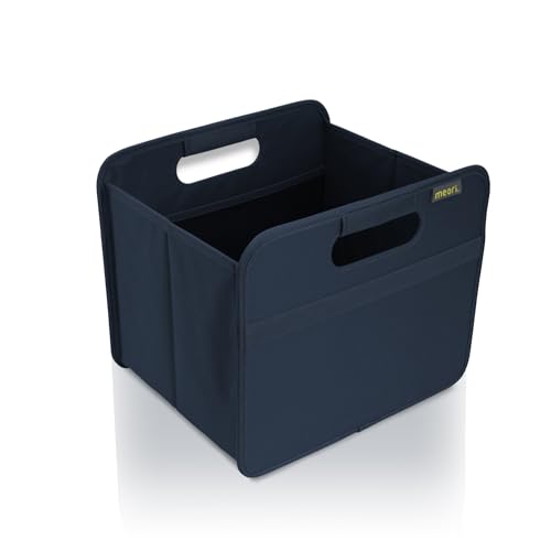 meori Faltbox Small in Marineblau - Stabile Klappbox S mit Griffen - perfekte Allzweck Aufbewahrungslösung - Tragkraft bis 30 kg - A100111 - 32 x 26,5 x 27,5 cm