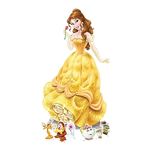 SP010 Belle Pappaufsteller Partydekorationen mit sechs Mini-Partyzubehör Prinzessin Disney