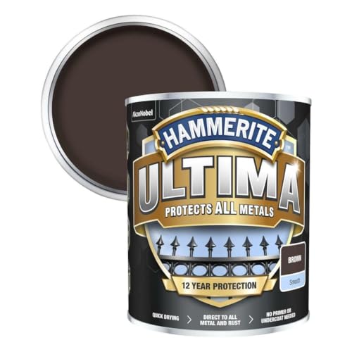 Hammerite Ultima Metallfarbe, glatt, 750 ml, Braun