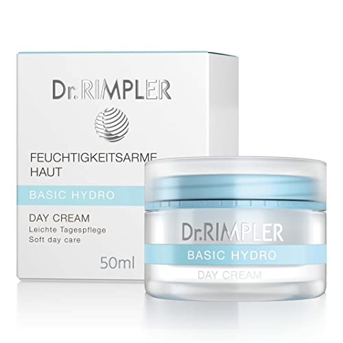 Dr. Rimpler Basic Hydro Day Cream - Zart schmelzende Tagespflege für das Gesicht zur Regulierung des Feuchtigkeitshaushaltes, leichte Feuchtigkeitspflege, nicht fettende vegane Tagescreme (1 x 50 ml)