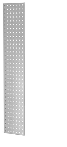 qpool24 Lochplatten-Seitenblende, 90 x 1300 x 300 mm (H x T), RAL 7035 lichtgrau