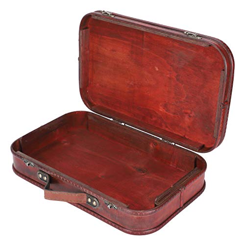 mumisuto Holzkoffer, altmodischer Kleiner Koffer aus Holz Aufbewahrungsbox Studio Dekoration Schaufenster Fotografie Requisiten Koffer
