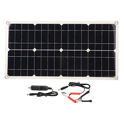 Solarpanel, 5V 40W Dual USB Flexibel Wasserdicht Tragbar Einkristall Solar Power Panel Ladegerät Hohe Umwandlungsrate Autobatterieladegerät Controller für Laptops, Wohnmobile usw