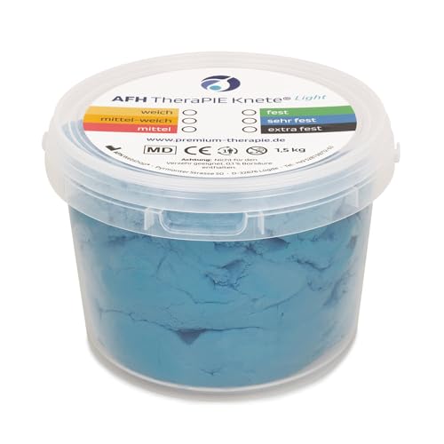 AFH TheraPIE Knete® Light | 1,5 kg | sehr fest = blau | Therapieknete, Knetmasse Handtherapie