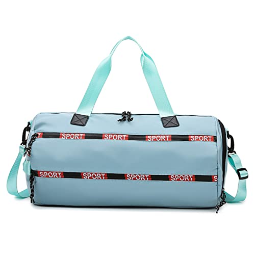Sporttasche für Männer und Frauen Wochenend-Carry On Workout Reisetasche Overnight Schultertasche Leicht mit Schuhfach und Nasser Tasche (Blue)
