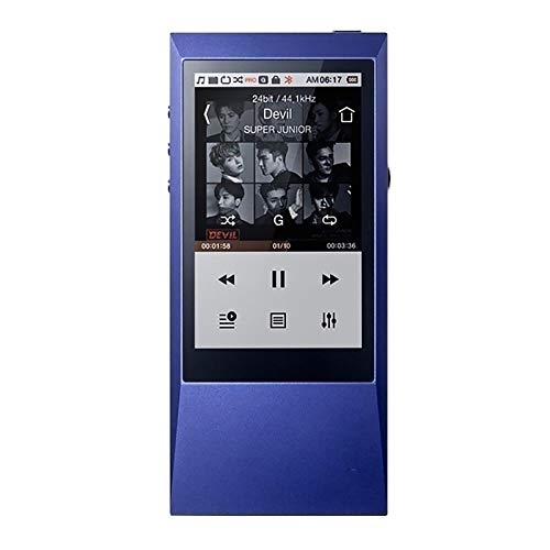 Tragbarer MP3-Player, Hi-Res-Audioplayer mit Bluetooth, ultradünnem Aluminiumlegierungskörper, Touchscreen 64GB MP3-Player