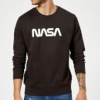 NASA Worm Weiß Logotype Sweatshirt - Schwarz - XXL - Schwarz