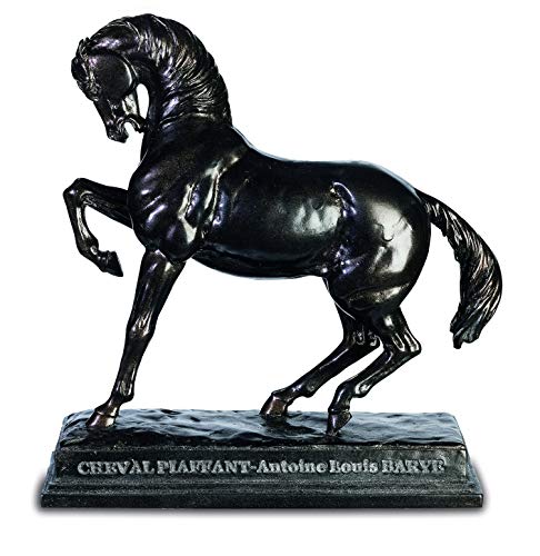 Katerina Prestige Reproduktion Barye-Pferd, 15/13/6,5 cm, Bronze Schwarz