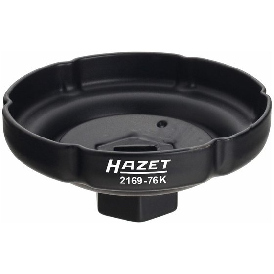 HAZET - Ölfilter-Schlüssel 2169-76K, 1/2" 1/2" für Rillenprofil 76mm BMW R1200 / Smart