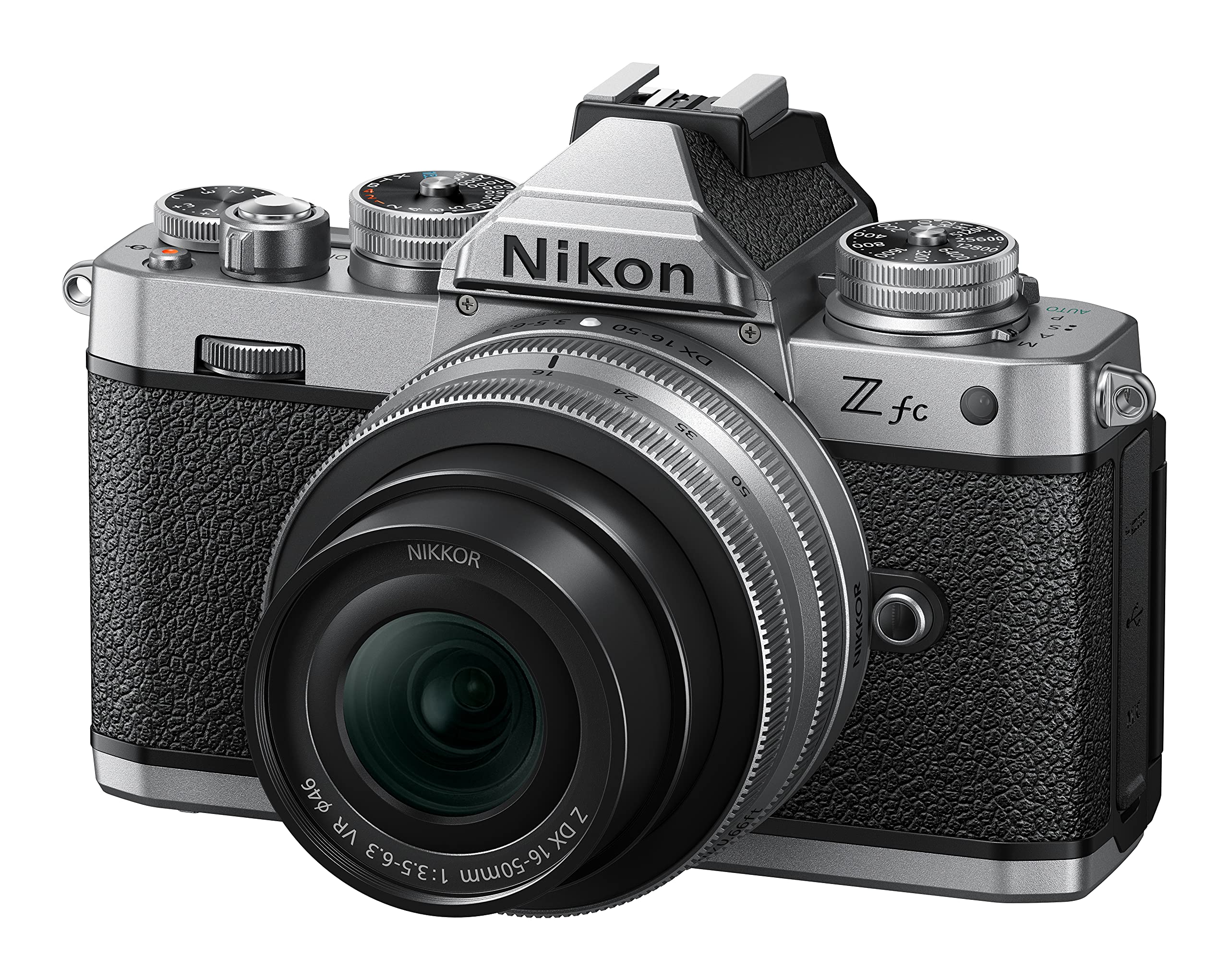 Nikon Z fc KIT Z DX 16-50 mm 1:3.5-6.3 VR (SE) + Z DX 50-250 mm 1:4.5-6.3 VR (20.9 MP, OLED-Sucher mit 2.36 Mill. Bildpunkten, 11 Bilder pro Sek., Hybrid AF mit Fokus-Assistent, 4K UHD-Video)