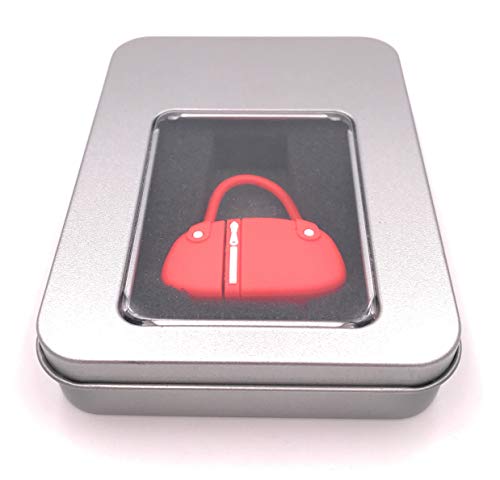 Onwomania Handtasche in rot Damen USB Stick in Alu Geschenkbox 64 GB USB 3.0