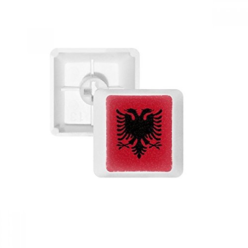 Albanien Nationalflagge Europa Land PBT Tastenkappen für mechanische Tastatur, Weiß OEM ohne Markierung Mehrfarbig Mehrfarbig R3