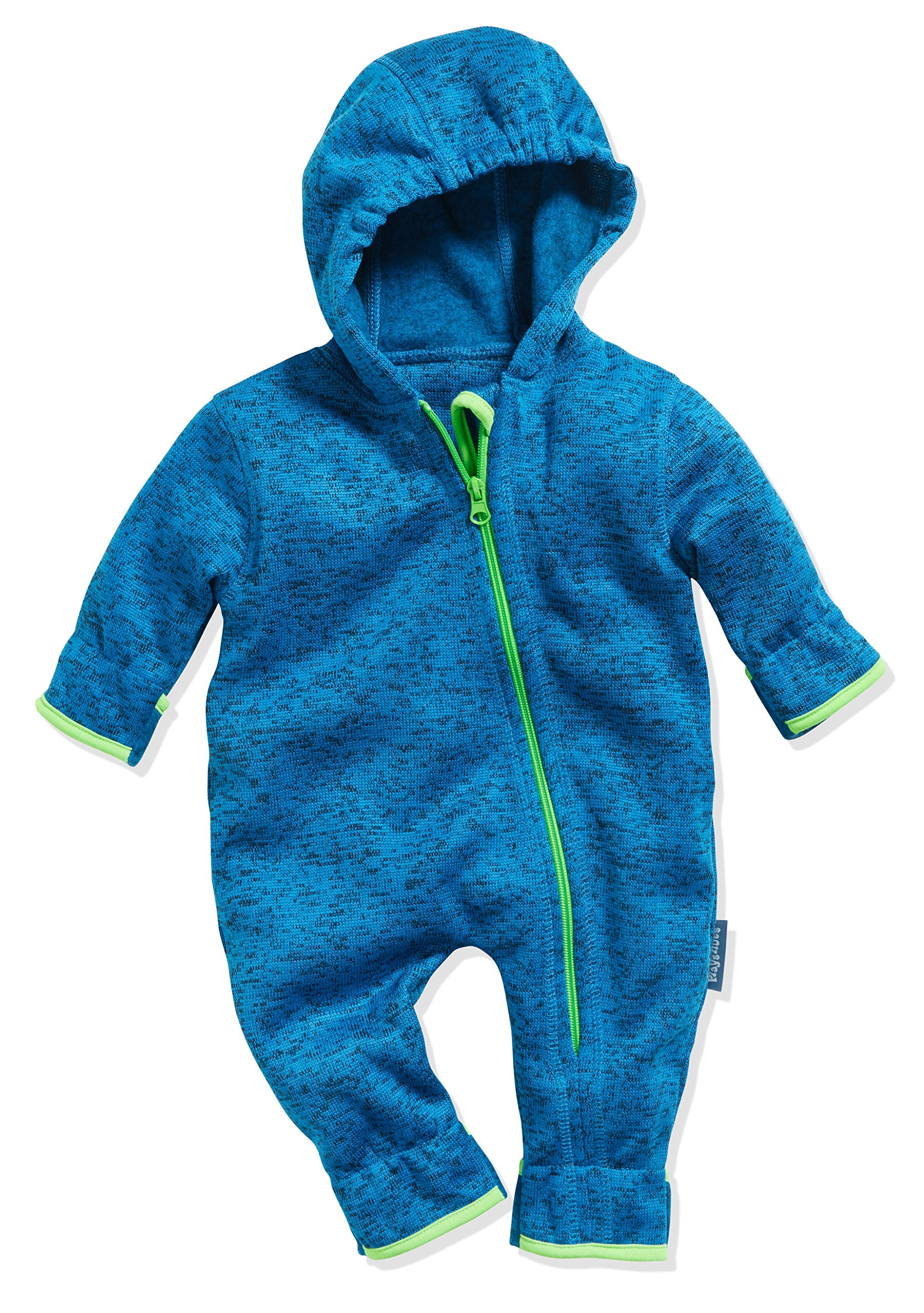 Playshoes Unisex Kinder Fleece-Overall Jumpsuit, blau Strickfleece, 68