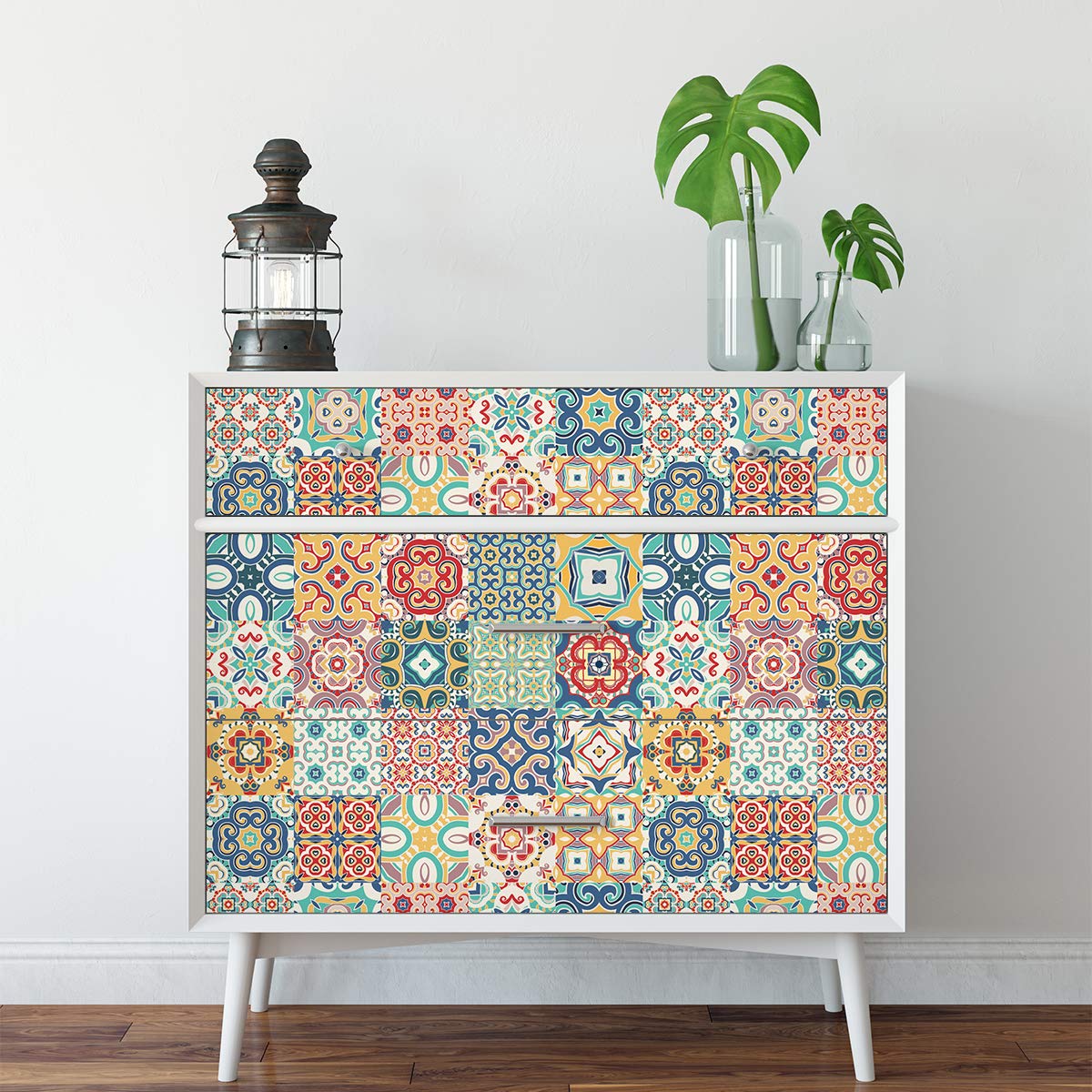 Ambiance Aufkleber für Möbel, selbstklebend, selbstklebend, Zementfliesen, Dekoration für Tische, Schränke, Regale | 90 x 150 cm