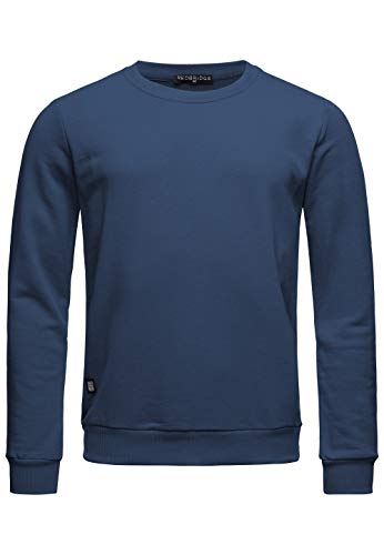 Redbridge Herren Sweatshirt Pullover Basic Uni Baumwolle Sweater Navyblue XXL