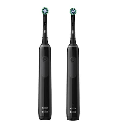 Oral-B Pro 3 3900 Doppelpack Elektrische Zahnbürsten/Electric Toothbrushes mit visueller 360° Andruckkontrolle für extra Zahnfleischschutz, 3 Putzmodi inkl. Sensitiv, Timer, schwarz