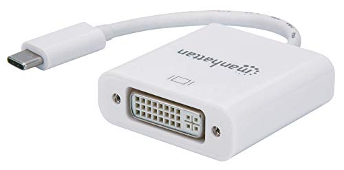 Manhattan 152914 USB 3.1 Typ C auf DVI-Konverter USB 3.1 Gen2 Typ C-Stecker auf DVI-Buchse Schwarz