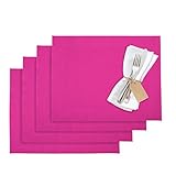 Westmark Tischsets/Platzsets, 4 Stück, 42 x 32 cm, Synthetik, Pink, Saleen Edition: Home
