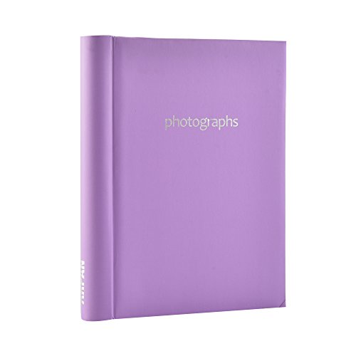 ARPAN Selbstklebendes Fotoalbum mit 20 Blatt/40 Seiten, Spiralbindung, Pastellviolett, 25 x 29 cm