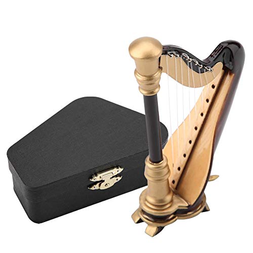Qiterr Mini Musikinstrument Harfe Modell Schmuck Dekoration Geschenkbox