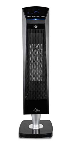 SUNTEC Stand-Heizlüfter Ventilator Heat Tower PTC 2000 Design - Elektroheizung 2000 Watt inkl.Timer + Fernbedienung | 3 Heizstufen | Elektrischer Heizturm Energiesparend | Turm-Heizlüfter