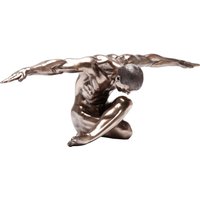 Kare Dekofigur Nude Man Bow, 35791, moderne, große Dekorationsstatue, athletischer Mann, Bronze (H/B/T) 40x137x47cm
